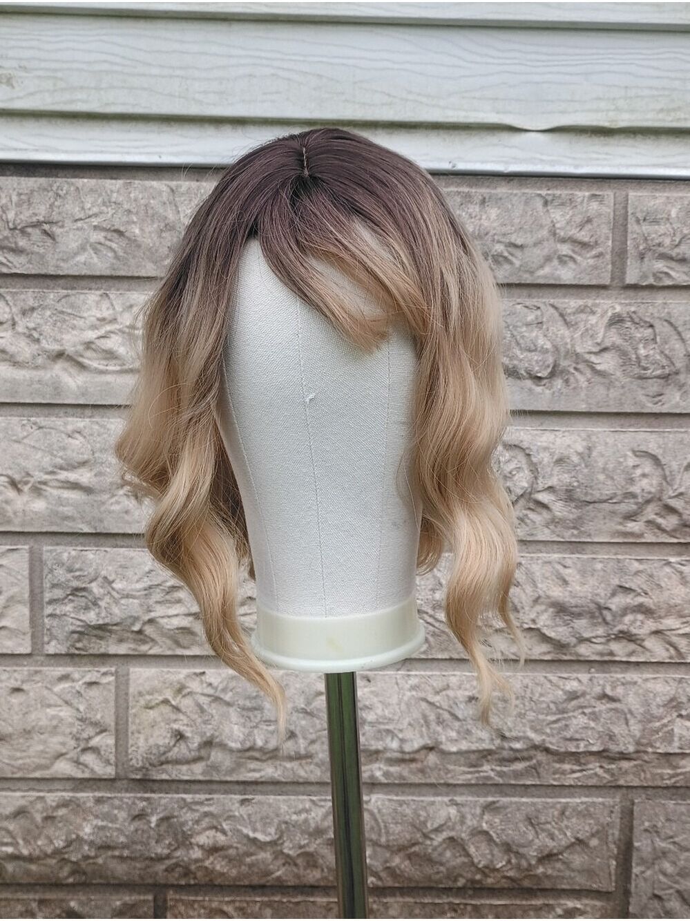 Ombre Brown to Blonde Wavy Wig